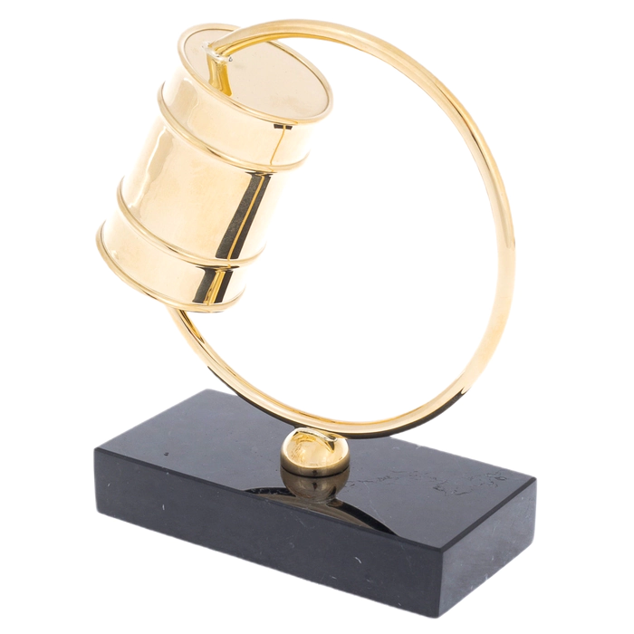 Souvenir made of brass "Oil barrel"