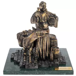Bronze and marble statuette "Monk"