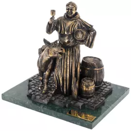 Bronze and marble statuette "Monk"