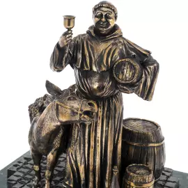 Bronze and marble statuette "Monk"