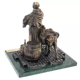 Bronze and marble statuette "Monk"