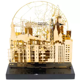 Бизнес-сувенир из латуни "Мы строим города. Москва"