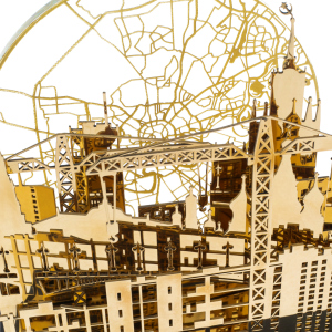 Brass business souvenir "We are building cities. Moscow"