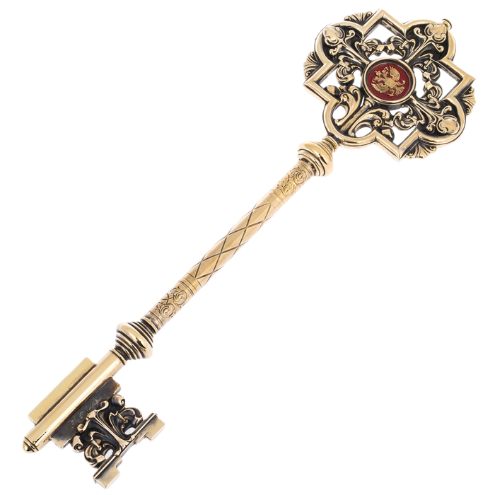 Souvenir key with enamel "Coat of Arms of the Russian Federation"