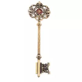 Сувенирный ключ с эмалью "Герб РФ"