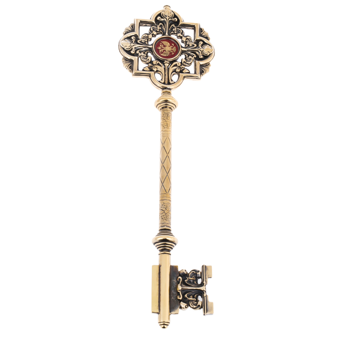 Souvenir key with enamel "Coat of Arms of the Russian Federation"