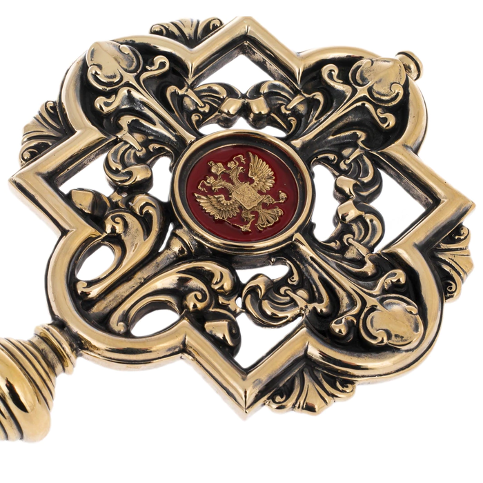 Souvenir key with enamel "Coat of Arms of the Russian Federation"