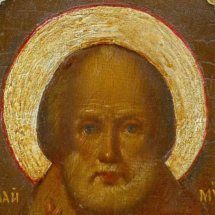 Embroidered icon of St. Nicholas the Wonderworker