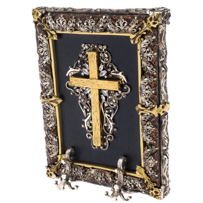 Icon with artistic casting of the "Intercession of the Mother of God" small bronze