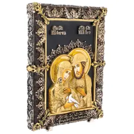 Икона с художественным литьём "Пётр и Феврония" Икона с художественным литьём "Пётр и Феврония"