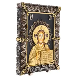 Икона с художественным литьём "Господь Вседержитель"