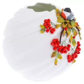 Фарфоровая ваза для цветов "Бриз — рябина"