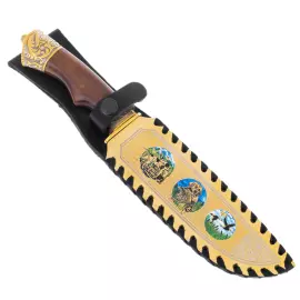Нож сувенирный "Охотничья собака" с накладкой, Златоуст