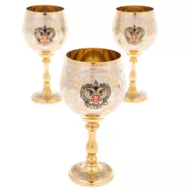 Набор для водки "Герб РФ" на 3 персоны, Златоуст