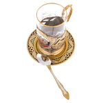 "Coat of Arms of the Russian Federation" cup holder with ornament, Zlatoust