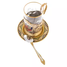 Подстаканник "Герб РФ" с орнаментом, Златоуст