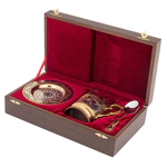 "Coat of Arms of the Russian Federation" cup holder with ornament, Zlatoust