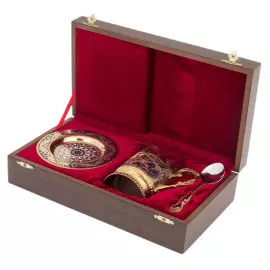 Подстаканник "Герб РФ" с орнаментом, Златоуст