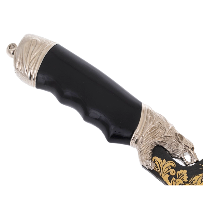 Souvenir knife made of Damascus steel "Wolf pack" Zlatoust