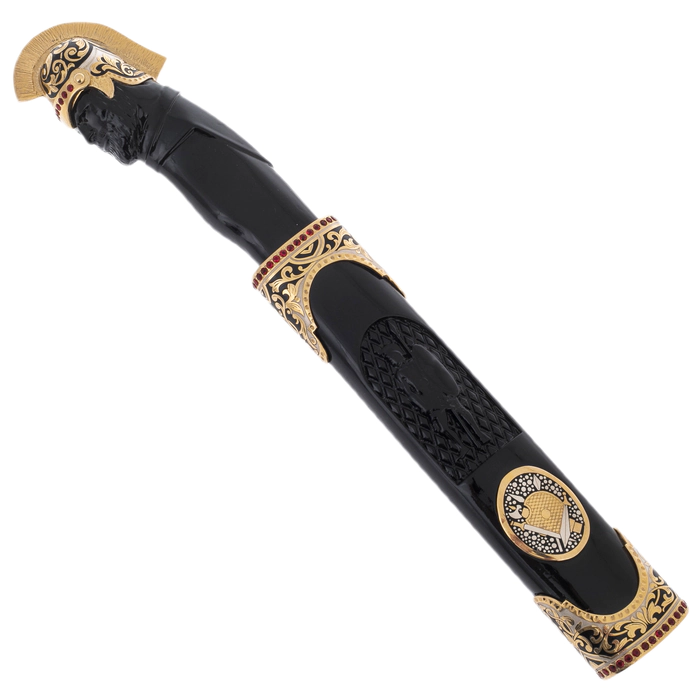 Souvenir knife made of Damascus steel "Warrior" Zlatoust
