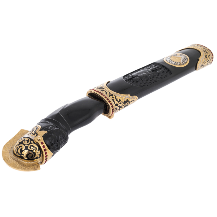 Souvenir knife made of Damascus steel "Warrior" Zlatoust