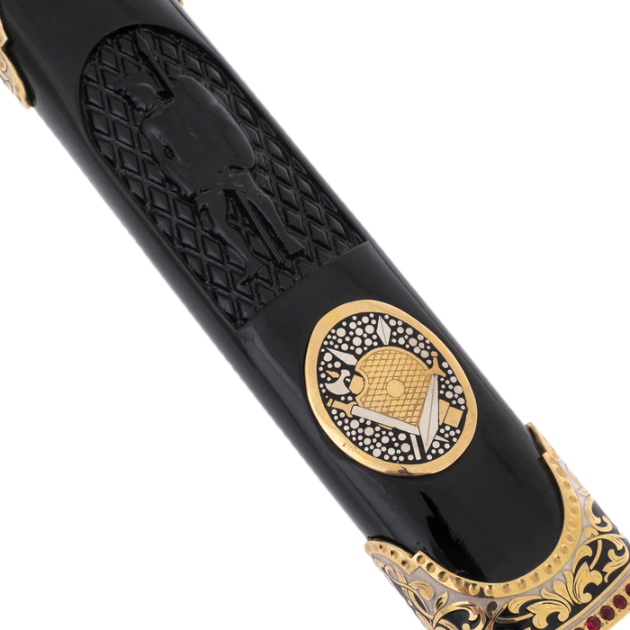 Souvenir knife made of Damascus steel "Warrior" Zlatoust