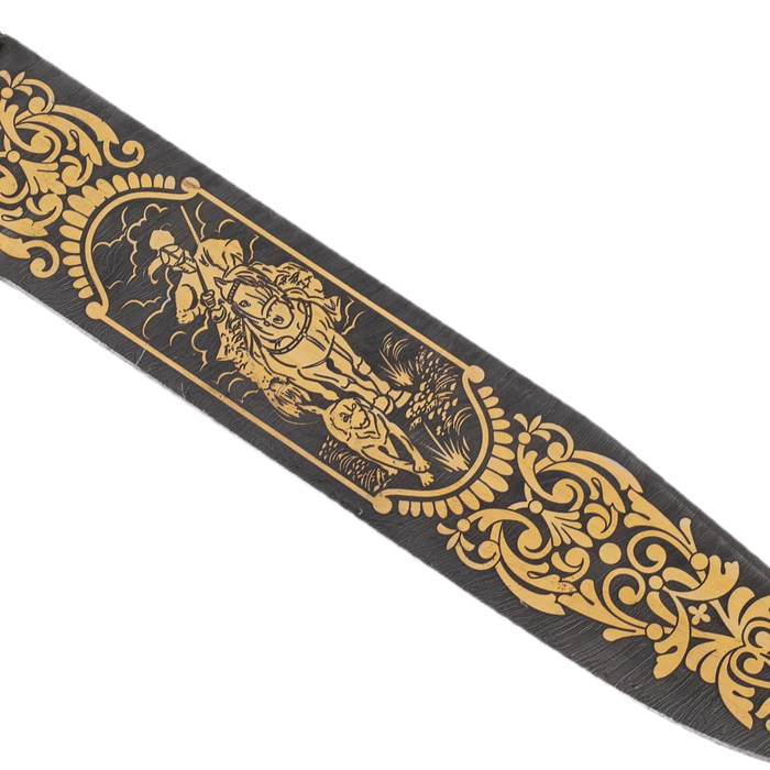 Souvenir knife made of Damascus steel "Warrior" Zlatoust