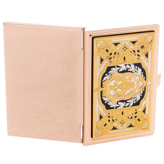 FSB business card holder with enamel, Zlatoust