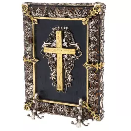 Икона с художественным литьём "Пантелеймон"