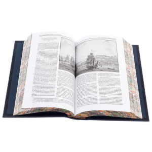 Книга в кожаном переплете "История российского императорского флота"