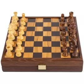 Olive wood and wenge chess set "Staunton"