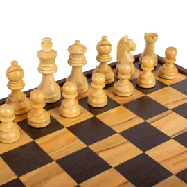 Olive wood and wenge chess set "Staunton"