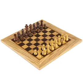 Шахматы из оливкового дерева и дуба "Стаунтон"