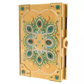 Коран подарочный "Малахитовый цветок" с четками, Златоуст