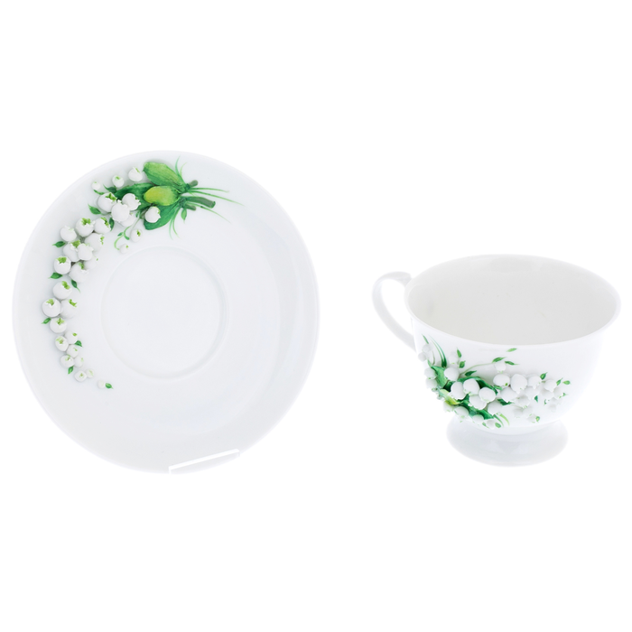 Porcelain coffee set "Lilies of the Valley" for 2 persons