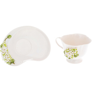 Porcelain tea set "White lilac" for 2 persons