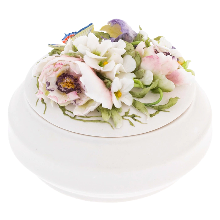 Шкатулка из фарфора "Надежда. Ирис и пион"