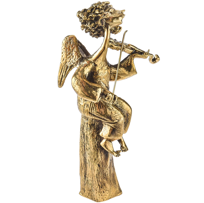 Brass statuette "Angel with violin"