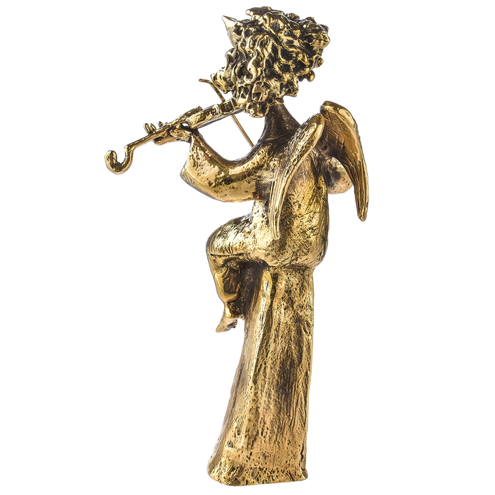 Brass statuette "Angel with violin"