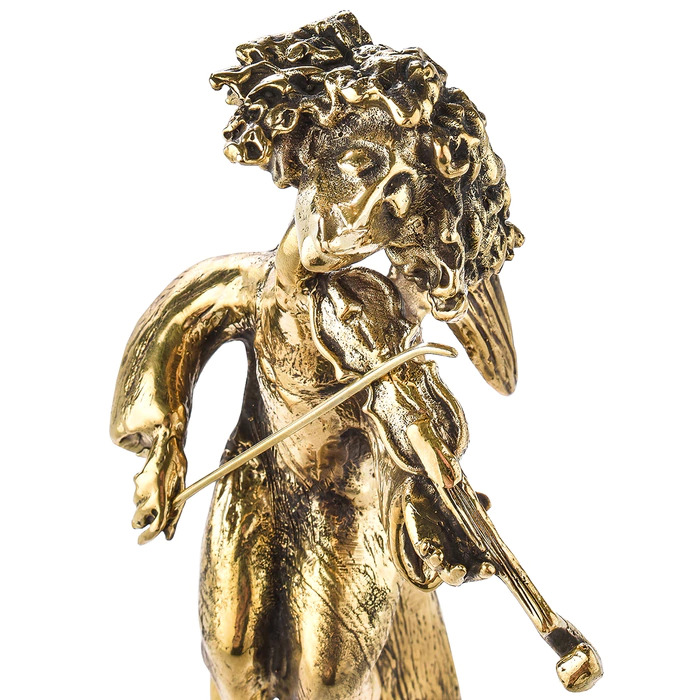 Brass statuette "Angel with violin"