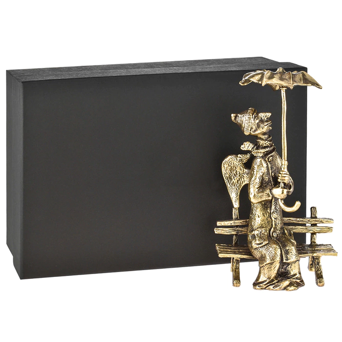Brass statuette "Angel with an umbrella"