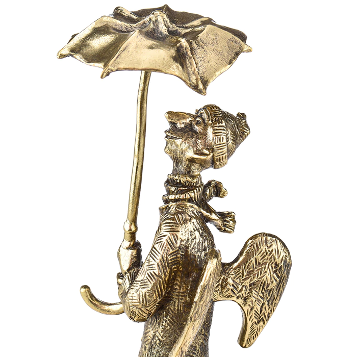 Brass statuette "Angel with an umbrella"