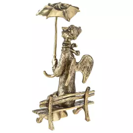 Статуэтка латунная "Ангел с зонтом"
