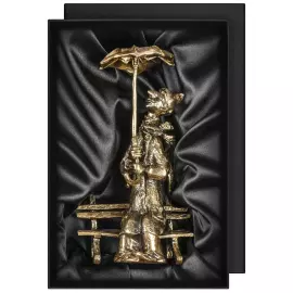 Статуэтка латунная "Ангел с зонтом"