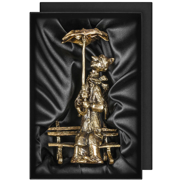 Brass statuette "Angel with an umbrella"