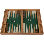 Backgammon with crocodile eco-leather "Manopoulos" green