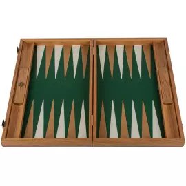 Нарды с крокодиловой экокожей "Manopoulos" зеленые