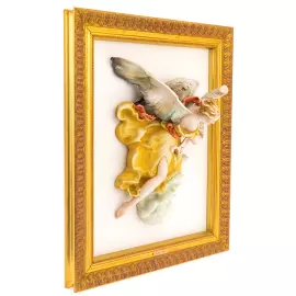 Барельеф из фарфора "Рождественский ангел"