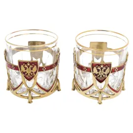 Набор бокалов  для виски "Россия" на 2 персоны, в подарочной  коробке