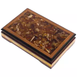 Домино из янтаря "Классика" в шкатулке